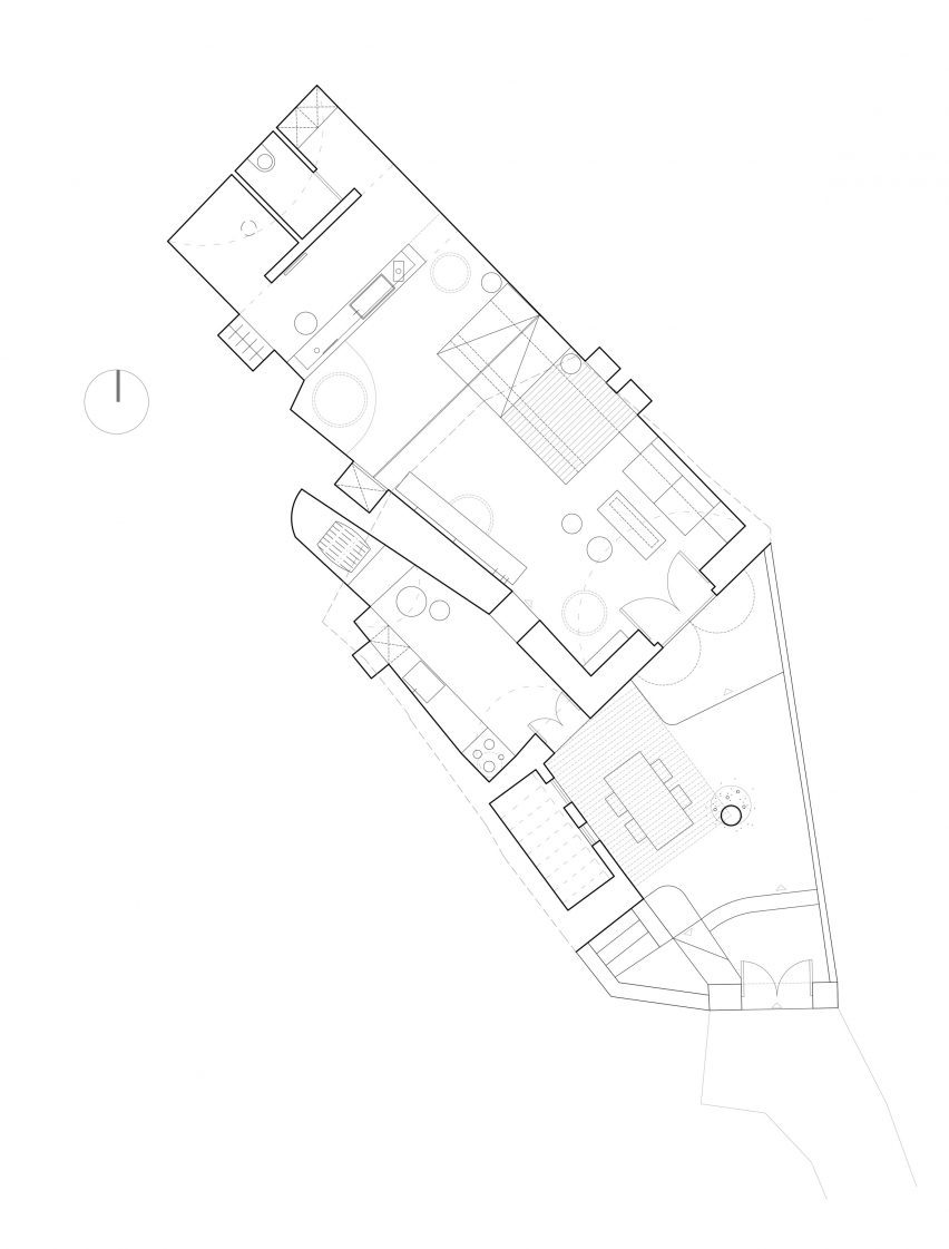 Plan of Summer House in Mesaria by Kapsimalis Architects