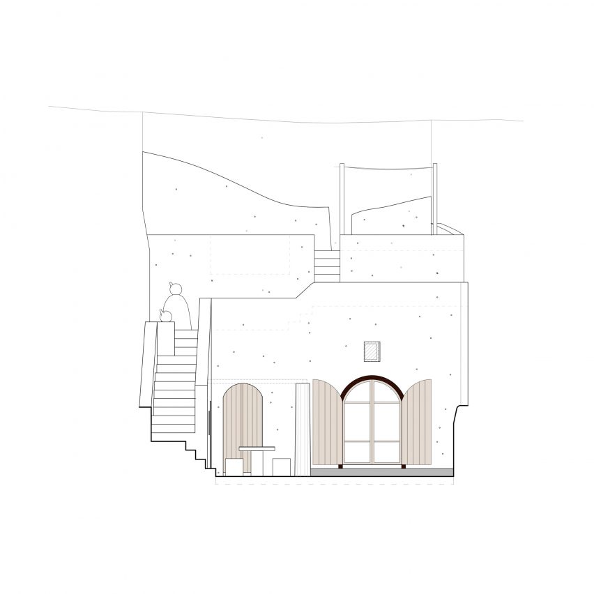Elevation of Summer House in Mesaria by Kapsimalis Architects
