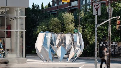Reflector sculpture in Toronto