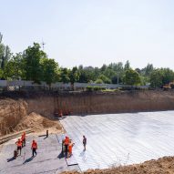 Construction of underground school in Zaporizhzhia