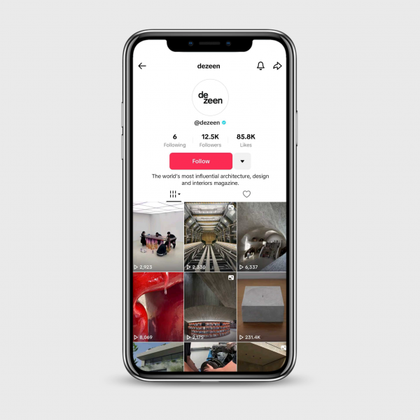 TikTok app displayed on facsimile of a mobile phone
