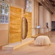 Fernando Laposse's Sisal Pup bench and Loofah Divider in the Design You Can Feel exhibition