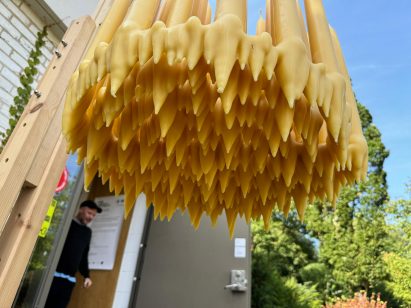 Wax chandelier