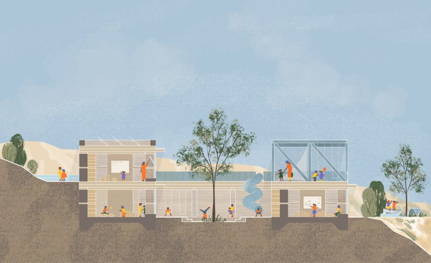 Section of Spring Dales Public School by Chybik + Kristof