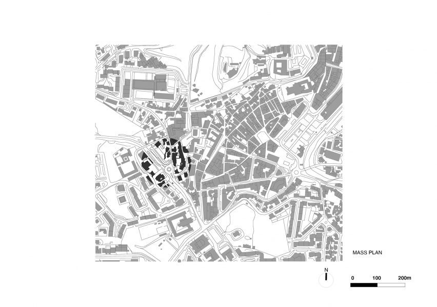 Plan of housing block by Bureau des Mésarchitecture