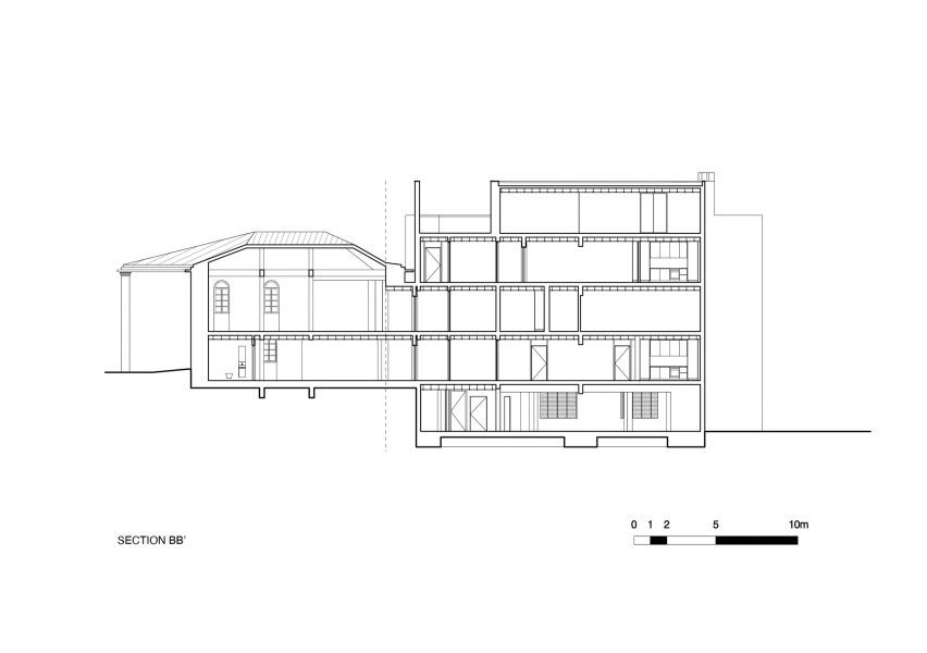 Section of housing block by Bureau des Mésarchitecture