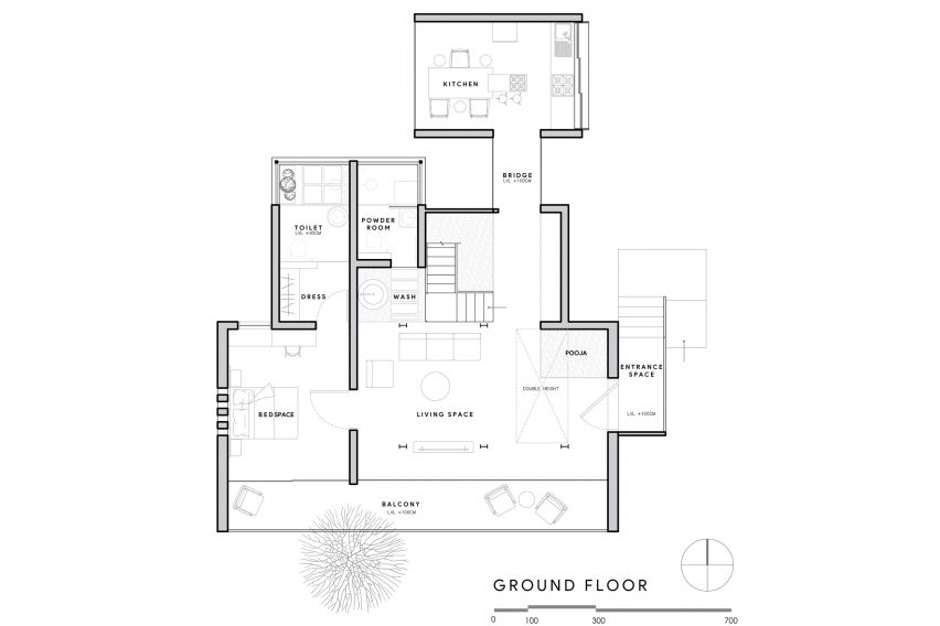 Ground floor plan of URUL house