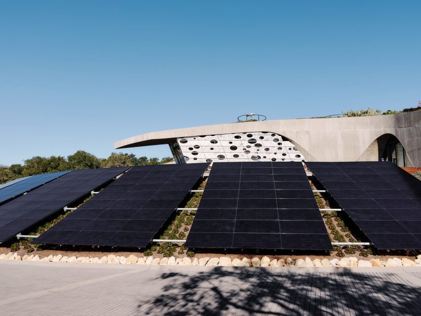 Solar panels on building