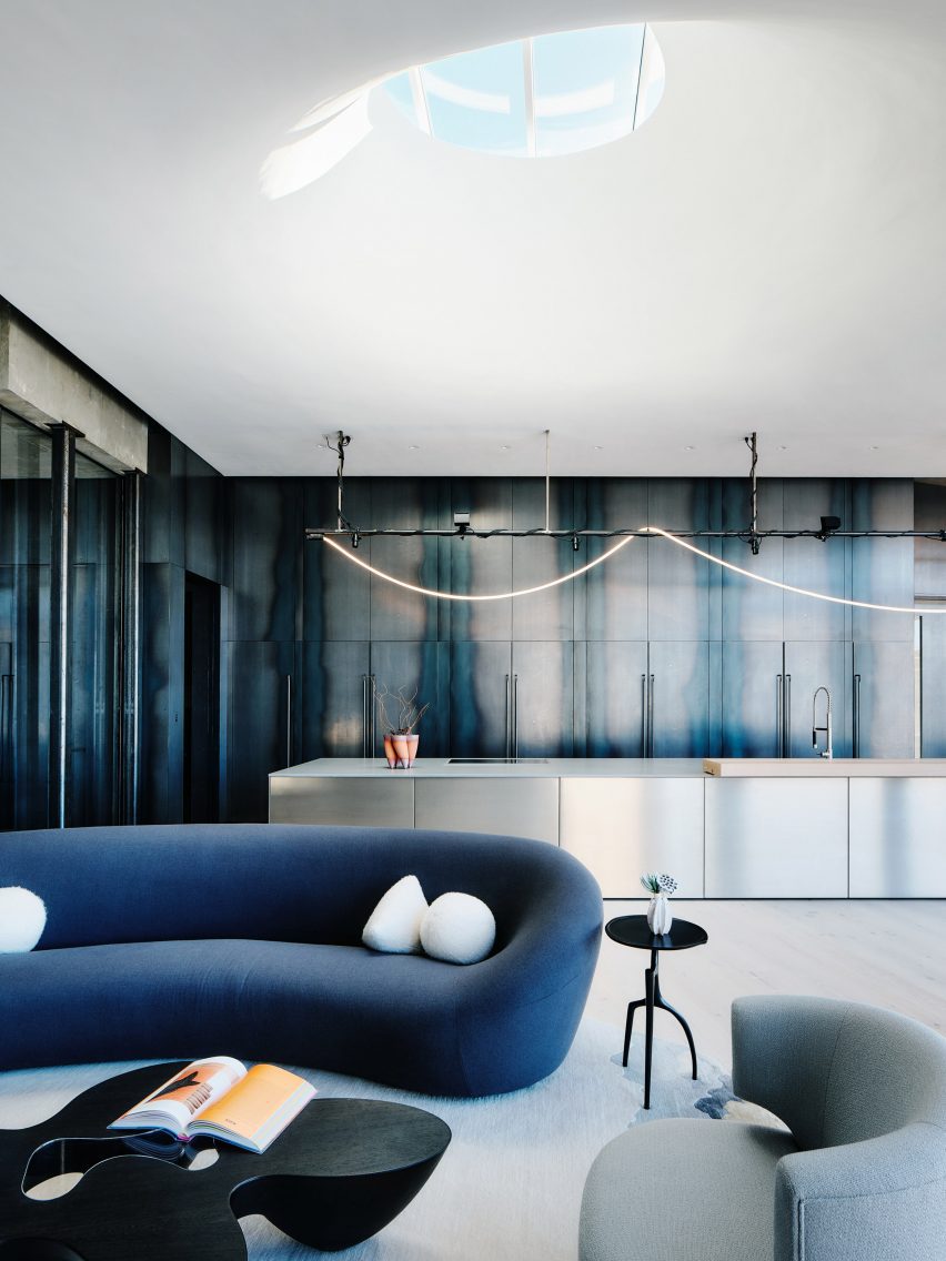 Blue couch