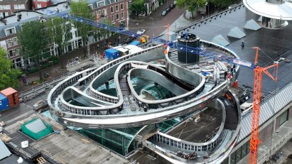 MAD’s huge steel Tornado installed on Fenix Museum in Rotterdam