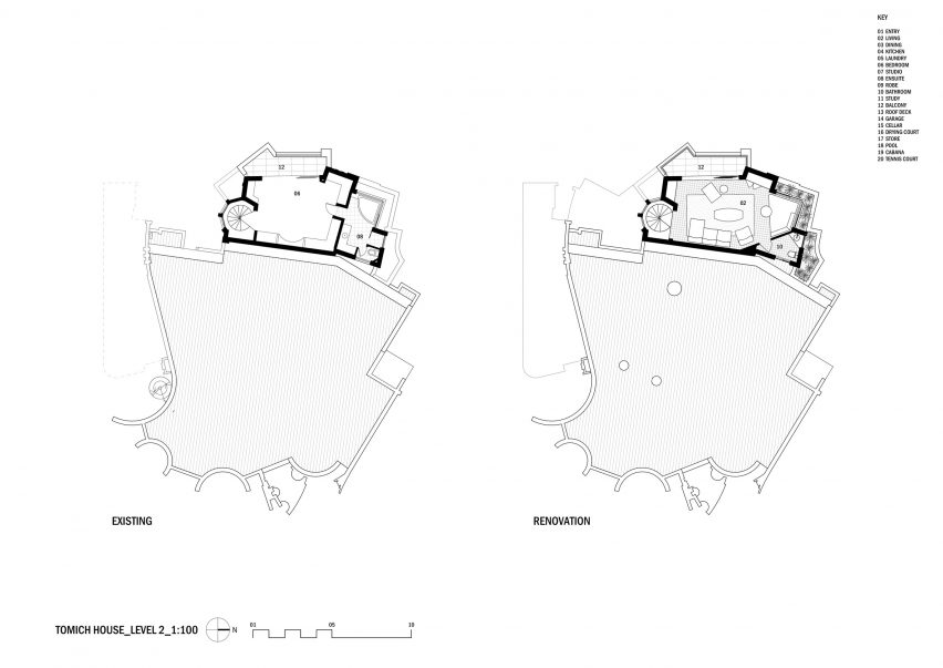 Plan of Tomich House by Mark Jeavons and Ohlo Studio