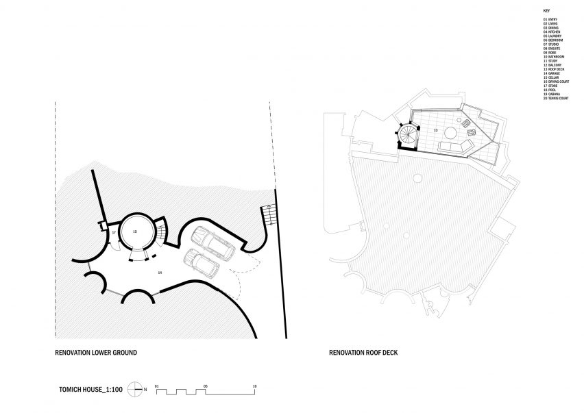 Plan of Tomich House by Mark Jeavons and Ohlo Studio