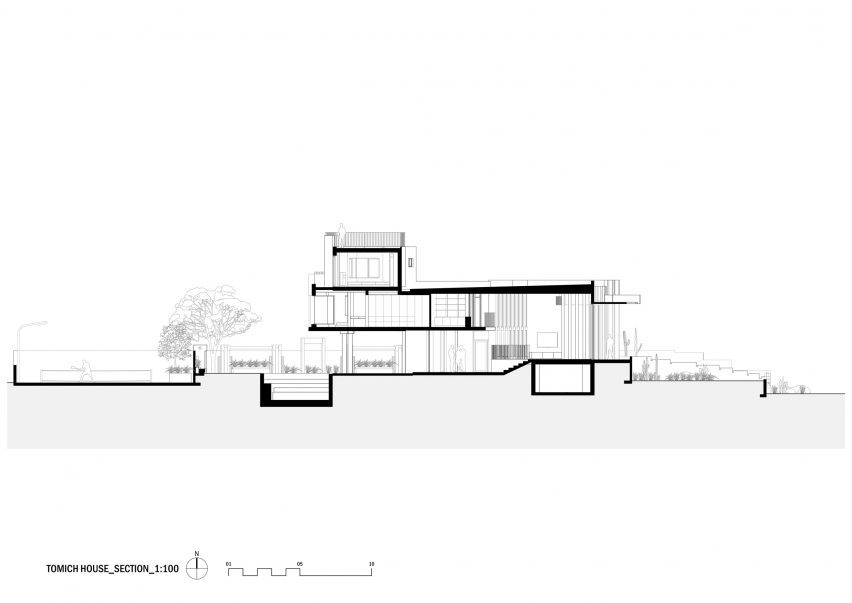 Section of Tomich House by Mark Jeavons and Ohlo Studio