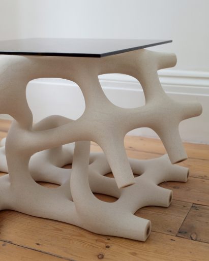 Close-up of Re Bar side table
