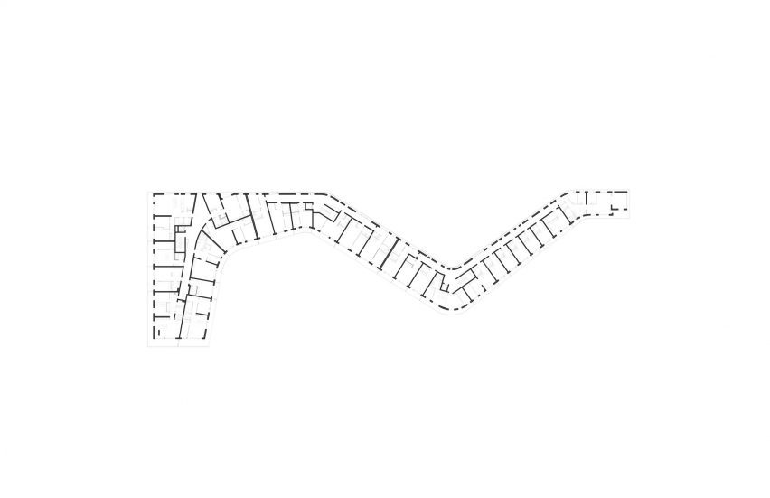 Floor plan of Meander by Steven Holl Architects