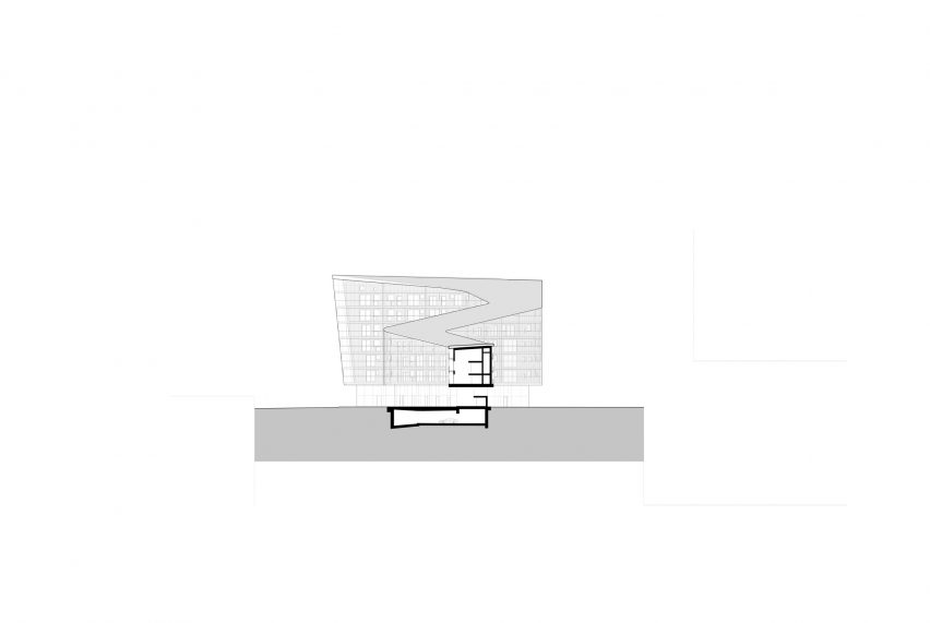 Section of Meander by Steven Holl Architects