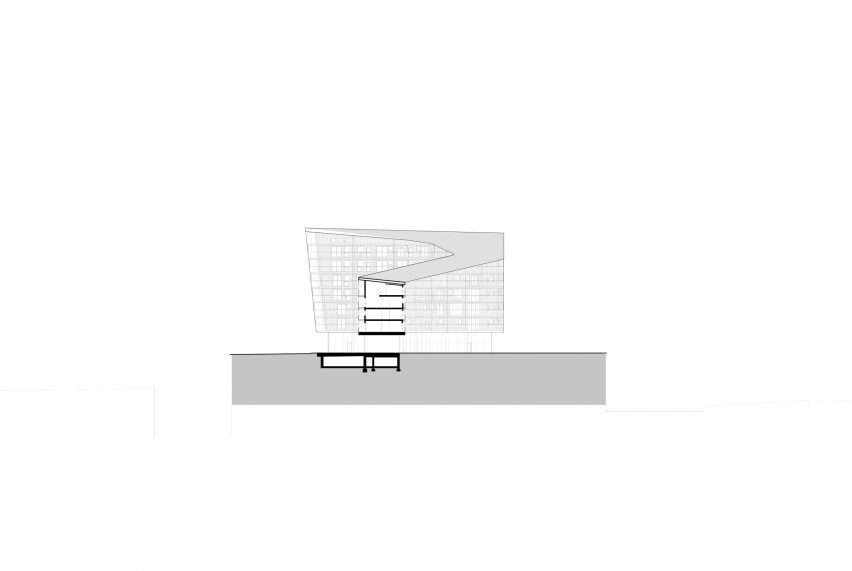 Section of Meander by Steven Holl Architects