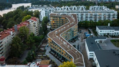 Meander housing complex Finland from above