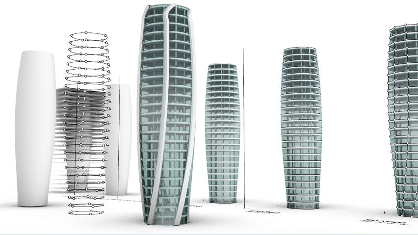 Modeling highrise buildings to experiment various dispositions of built forms by Albus Oscar Chung