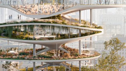 Plant covered skyscraper