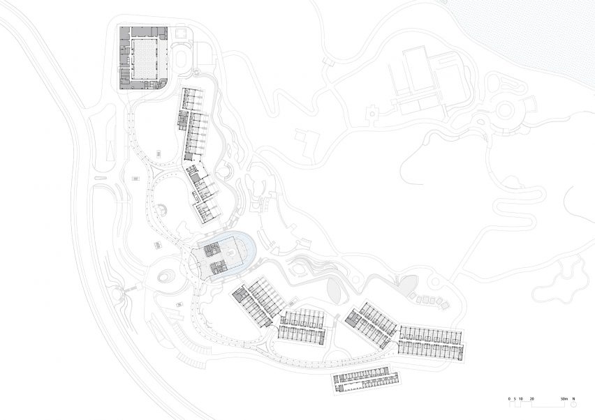 Plan of The Spine Resort by AIM Architecture