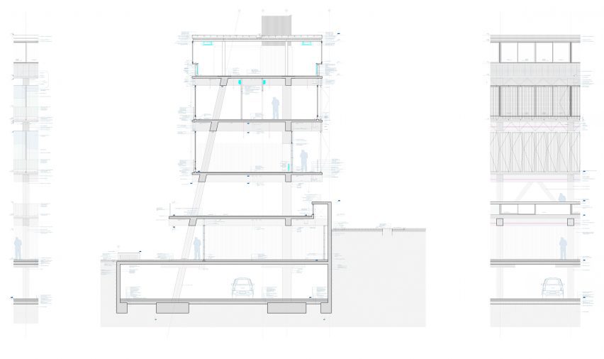 Plan of FADEU building by Alberto Moletto and Sebastián Paredes