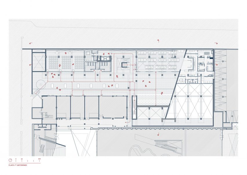 Plan of FADEU building by Alberto Moletto and Sebastián Paredes