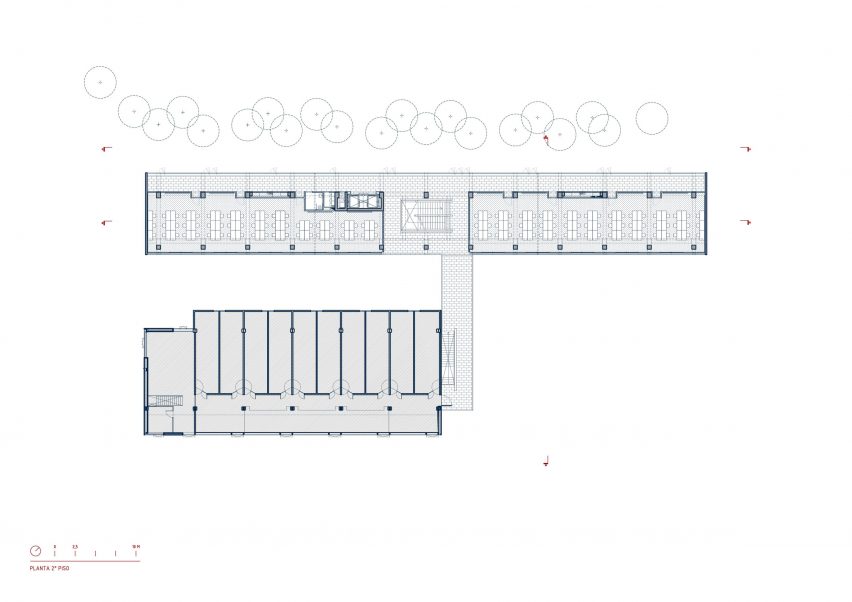 Plan of FADEU building by Alberto Moletto and Sebastián Paredes