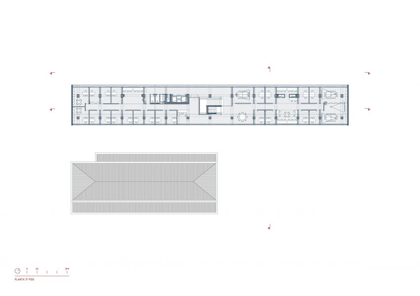 Plan of FADEU building by Alberto Moletto and Sebastián Paredes
