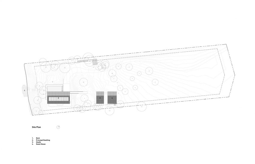 Site Plan of Shor House by Measured Architecture