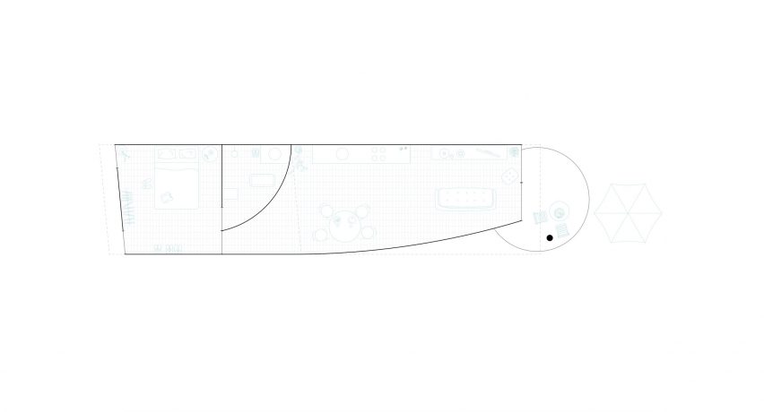 Plan of A House Within A Few Lines by Fala Atelier