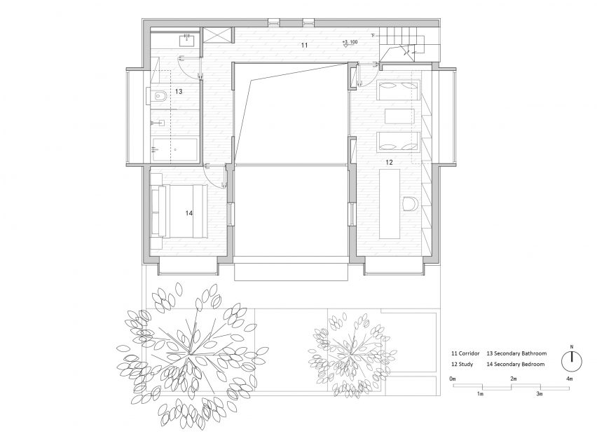 First floor plan of Mother's House by CPlus Architects