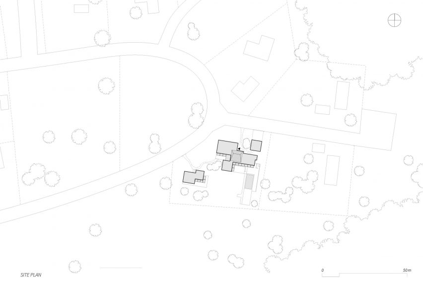 Site plan of Sommarhus E by Johan Sundberg Arkitektur