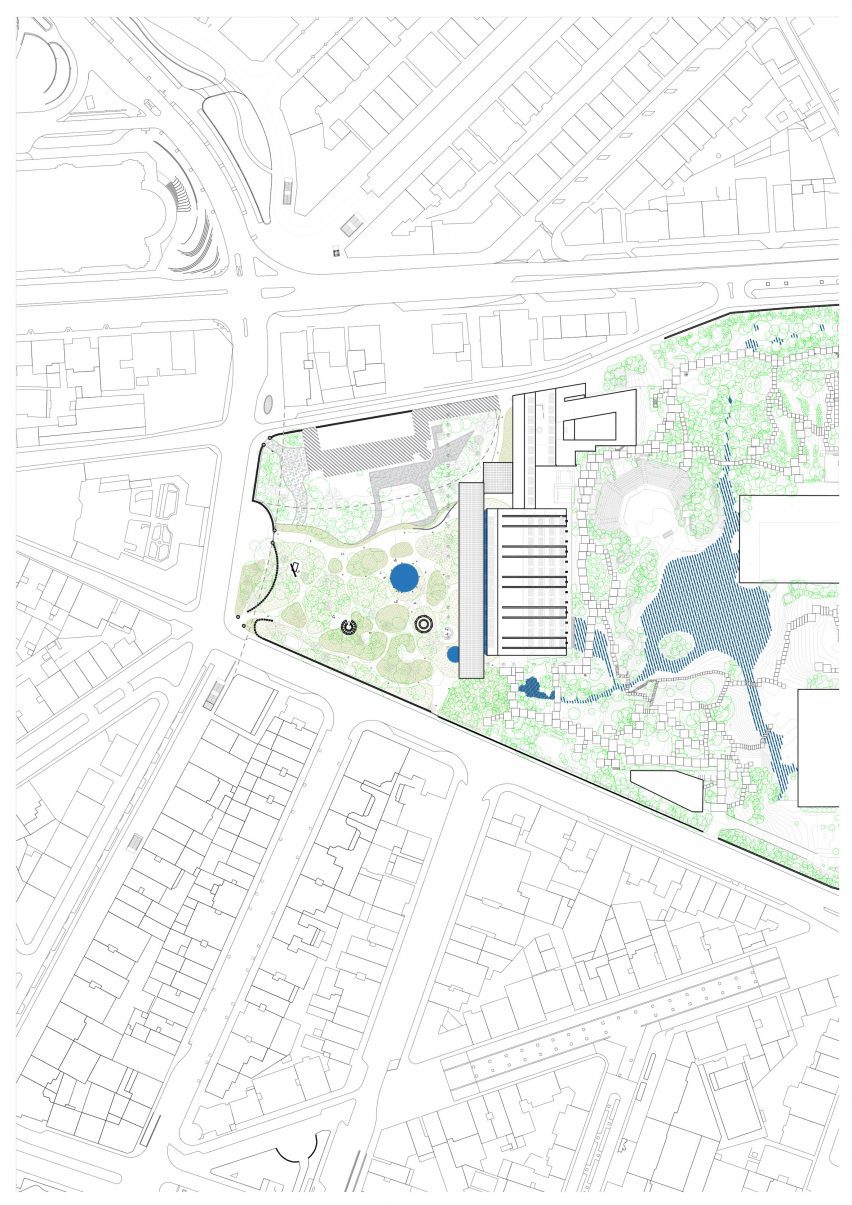 Plan of Centro de Arte Moderna Gulbenkian by Kengo Kuma