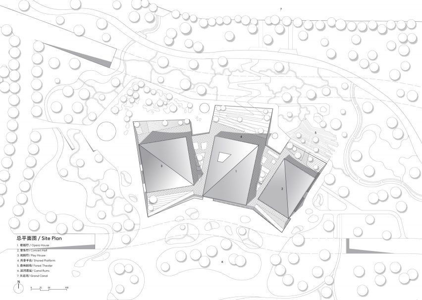 Site plan of Beijing Art Centre by Schmidt Hammer Lassen