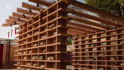Off The Shelf Pavilion by Rio Kobayashi and Webb Yates at London Design Festival 2024
