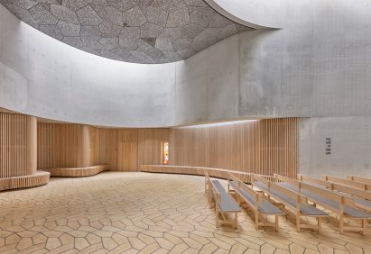 Interior of Trekroner Church by Rorbaek og Moller Arkitekter