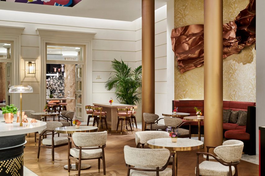 Hotel interior featuring furnishings by Viriato