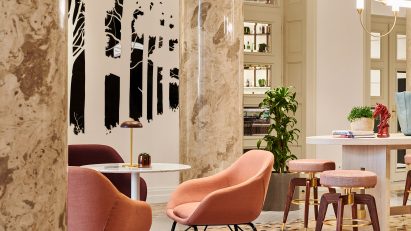 Hotel interior featuring furnishings by Viriato