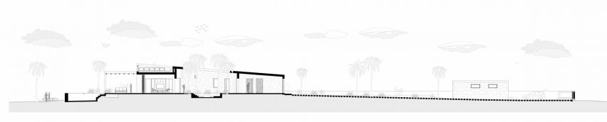 Section of Casa Suna by YDR Studio