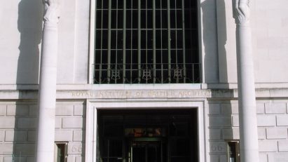 Entrance to 66 Portland Place in London