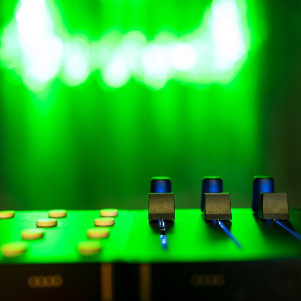Close-up photograph of electric dials.