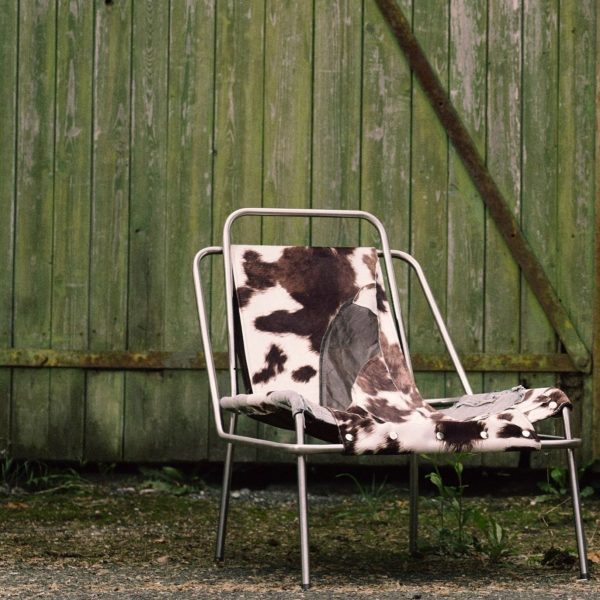 Cow-print chair with steel pipes 360 Design Budapest