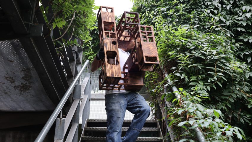 Birdhouses informed by skyscrapers and modernism feature in Dwellings exhibition