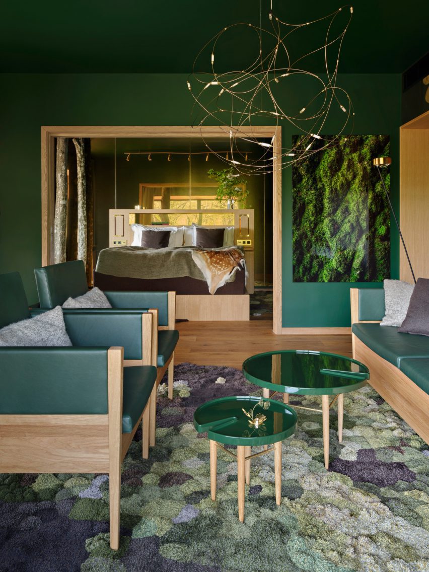 Skog suite at Arken, at the Eriksberg Hotel and Nature Reserve, by Bernadotte & Kylberg
