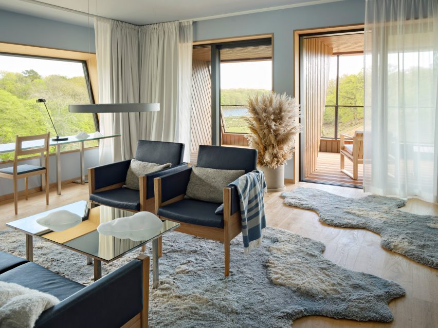 Himmel suite at Arken, at the Eriksberg Hotel and Nature Reserve, by Bernadotte & Kylberg