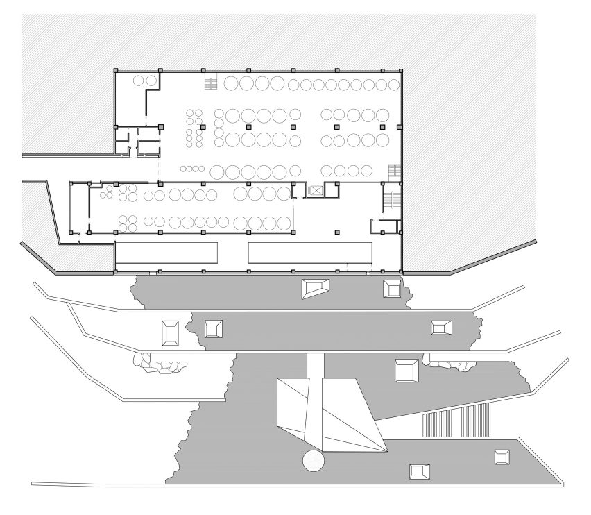 Floor plan of Quzika 1865 Winery Complex by PL-T Architecture Studio