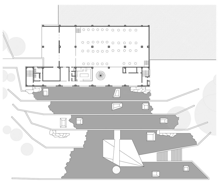 Floor plan of Quzika 1865 Winery Complex by PL-T Architecture Studio