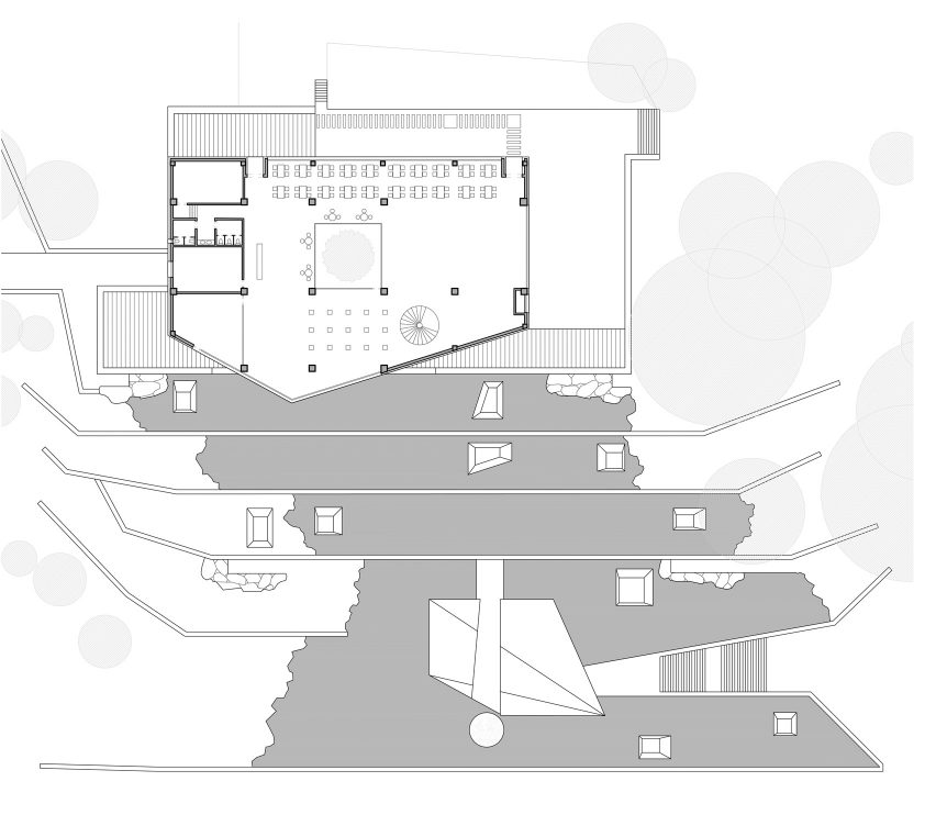 Floor plan of Quzika 1865 Winery Complex by PL-T Architecture Studio