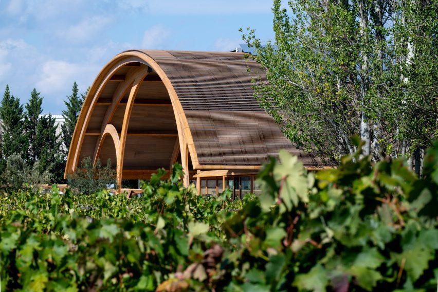 Visitor centre at Bodegas Faustino winery by Foster + Partners